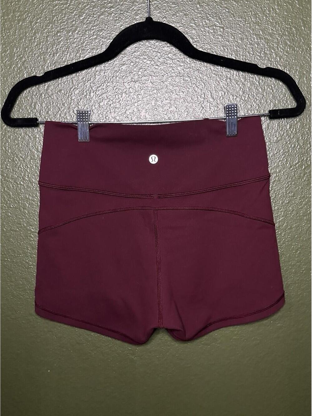 Wunder Train High Rise Short 2-inch Length Size 8 Lululemon Maroon